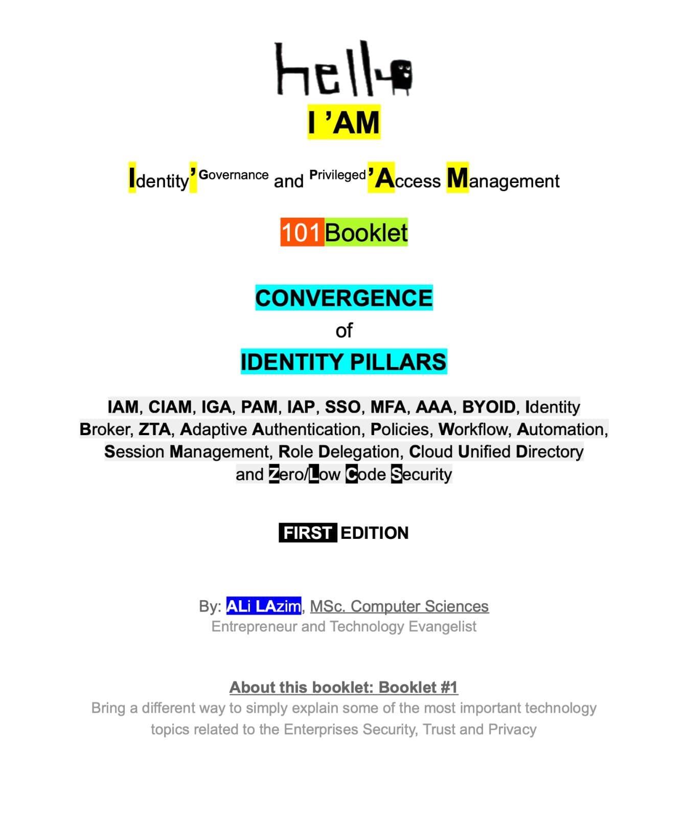 I'AM 101 Booklet Convergence of Identity Pillars